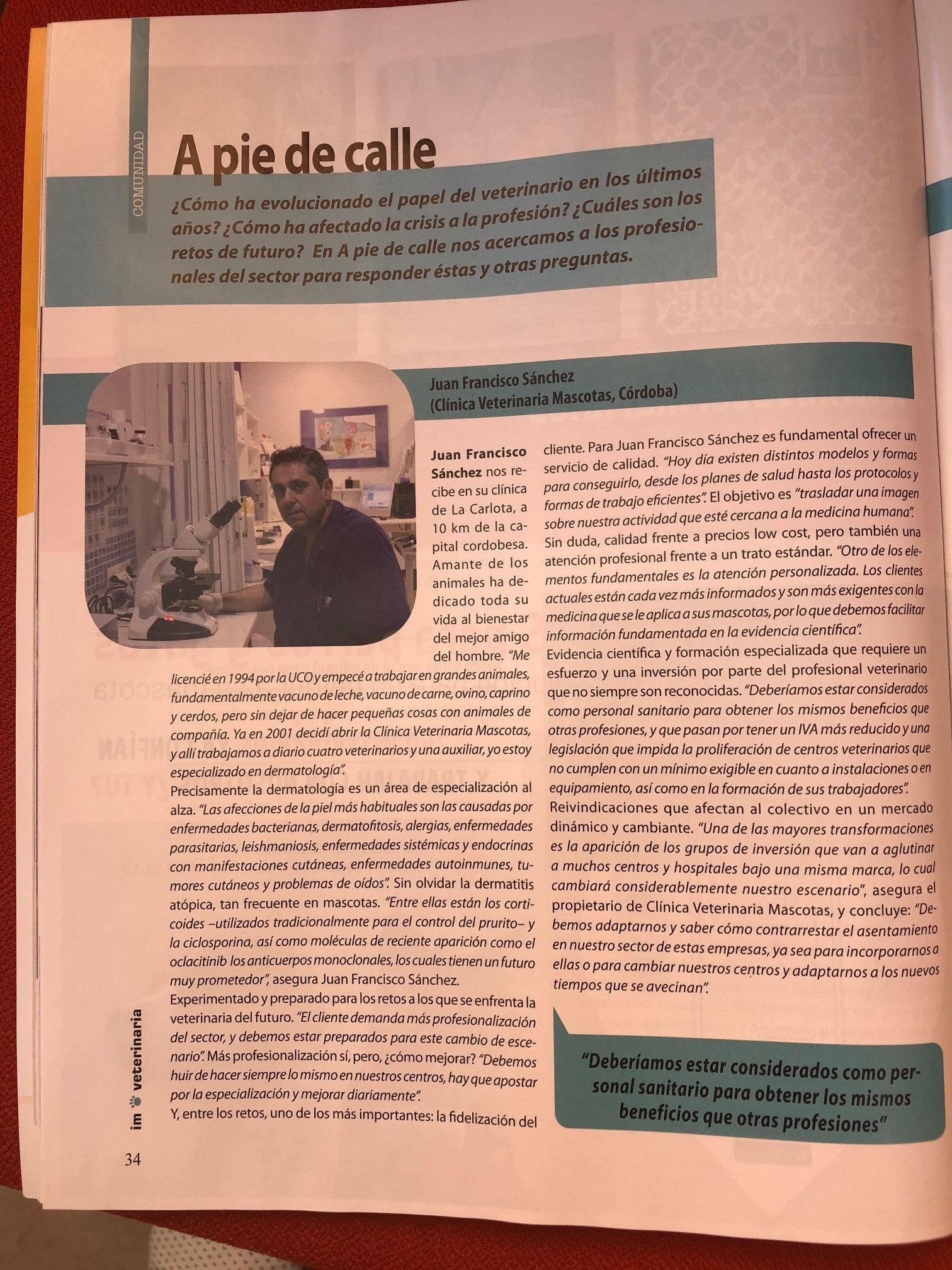 Entrevista en la revista IM Veterinaria n º 20 / 2019
